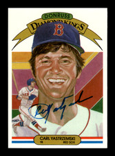 1983 Donruss Diamond King # 25 Carl Yastrzemski Autograph Signed Auto Red Sox