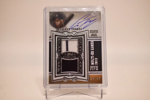 2020 Topps Sterling Gleyber Torres Dual Patch Auto Relic SWAR-GTO /25 NY Yankees