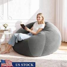 Comfy Bean Bag Chair High-Rebound Foam Removable Washable Cover Adults New