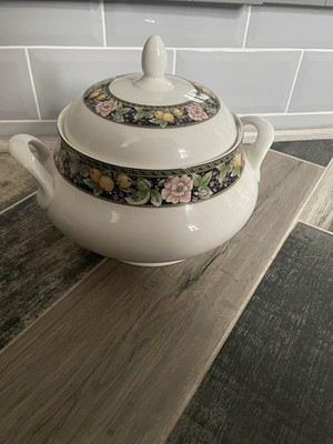 ROYAL DOULTON CHELSEA GARDEN DECKEL DOPPELGRIFF SERVIER SUPPENTERRINE SCHALE ZUERST