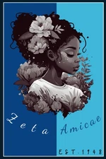 Est.1948 ZETA AMICAE Notebook: Zeta Friends Journal | 6 x 9 (Format A5) . 112 Pa