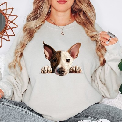 Zweifarbiges Hunde Welpen Liebhaber Tiere Damen Sweatshirt süß Tier Geschenk