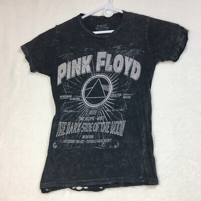Pink Floyd 1973 Graphic Rock Band T Shirt Men S Black Distressed Destroyed