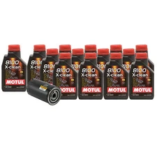 14L Motul 8100 X-CLEAN 5W40 Wix Filter Motor Oil Change Kit API SN
