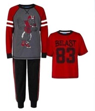 St. Eve Boys 3-Piece Sleepwear Set Football Beast