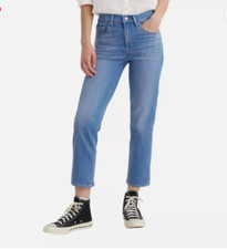 NWT Levi's Women's 724 High-Rise Cropped Slim Stretch Pants, Color Blue, 4/27