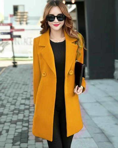 Women's Warm Wool Blend Double Breasted Long Overcoat Trench Coat Outwear Jacket - Bild 12 von 19