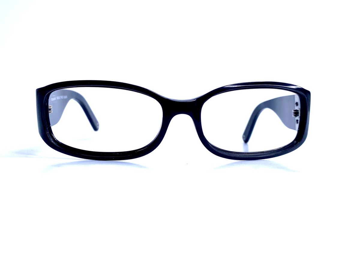 Coach Black Silver Rectangular Wrap Thick Temple Glasses 61  display picture 1