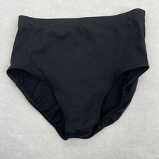 Capezio Women Team Basic Nylon Brief Traditional Rise Leg Line Black Size Medium