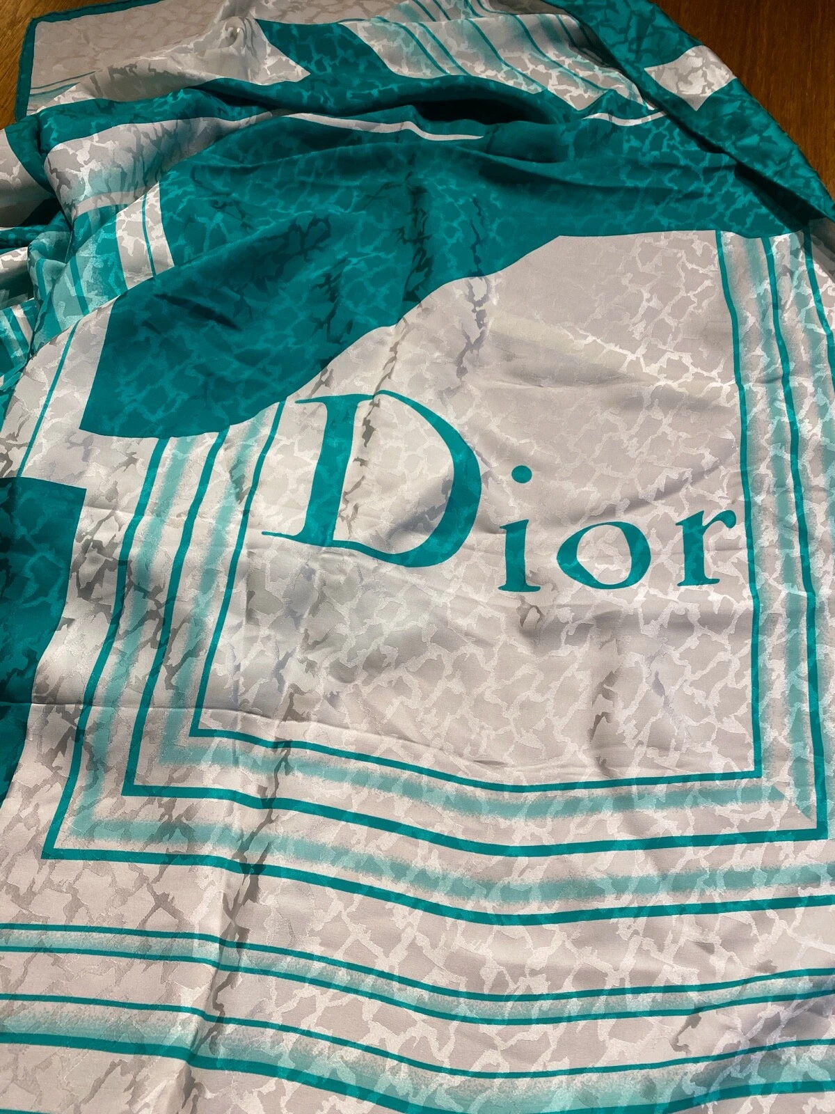 GRAND FOULARD ÉTOLE 100% SOIE DIOR ANNÉES 1980 90 53