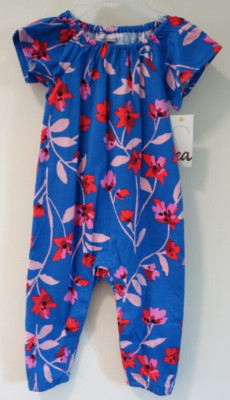 NWT Tea Collection Floral Breeze Flutter Sleeve Romper Girl's Size 3-6 Month
