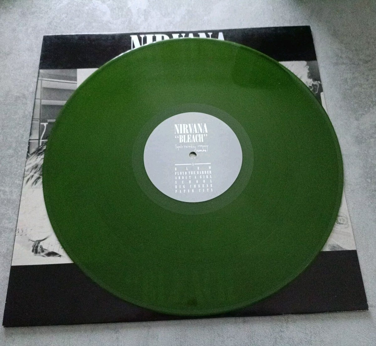 NIRVANA Bleach GREEN LP UK 1989 original pressing A1 / B1 matrix