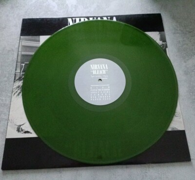 NIRVANA Bleach GREEN LP UK 1989 original pressing A1 / B1 matrix
