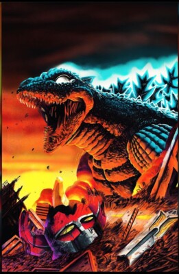 2024 Godzilla VS. MMPR C2E2 Exclusive Print  Art By: Poncho 11X17