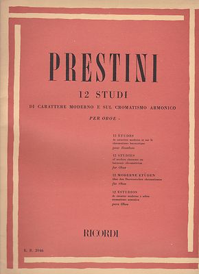 Giuseppe Prestini  12 STUDI   per Oboe