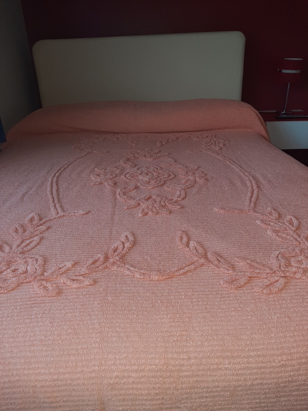 Stunning double (or single) See Pics/Desc. VINTAGE orange CANDLEWICK