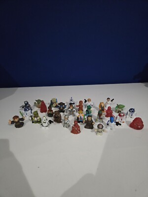 restposten 30x STAR WARS MINI GALACTIC HEROES BOBA FETT JABBA YODA R2D2 STORMTROOPER