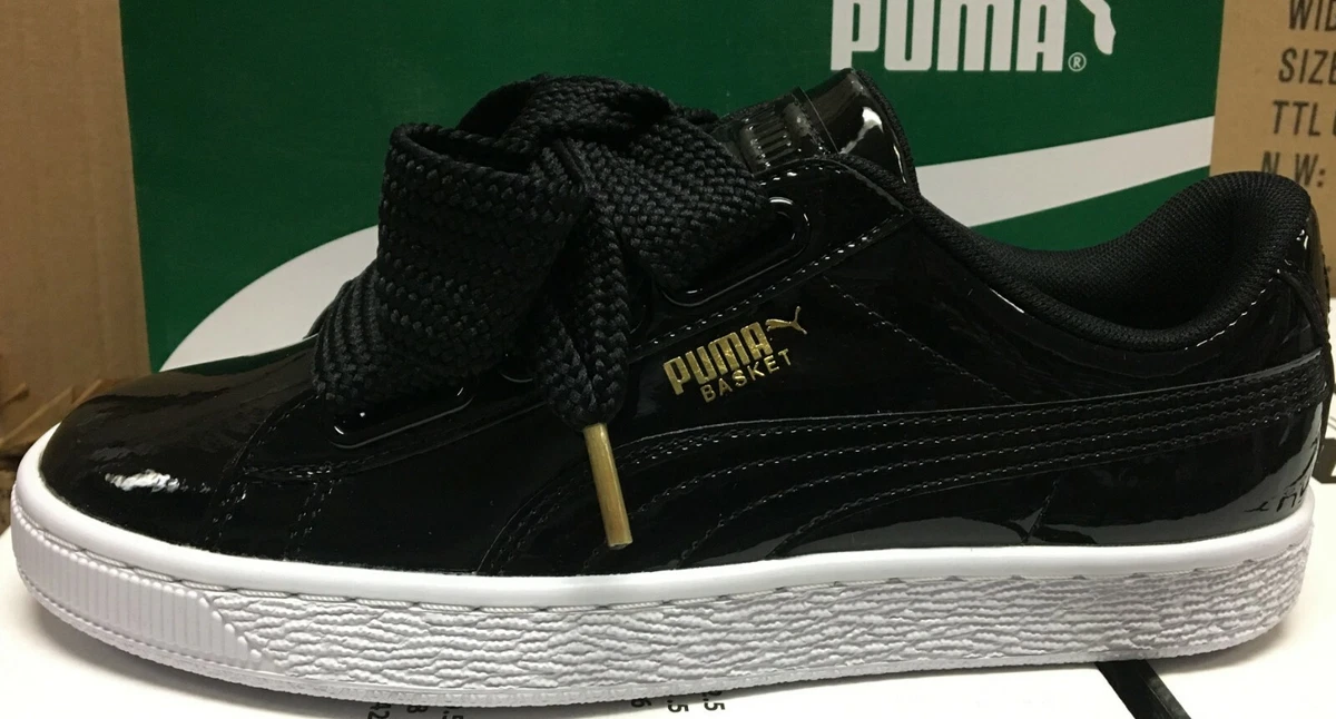 Puma basket heart sales mujer negro