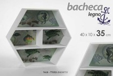 BACHECA PORTA OGGETTI MENSOLE IN LEGNO 40*10*35CM CASA ARREDAMENTO NAX-771521