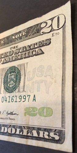 BIRTHDAY ANNIV~APRIL 16 1997 04161997 Fancy Serial Number~$20 Dollar FRN Note - Picture 4 of 9