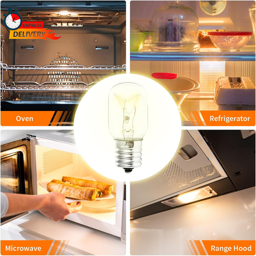 Microwave Light Bulb Fits for Whirlpool GE, 125V 40W Microwave Light Bulbs Fit f - Picture 3 of 12