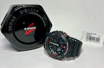 Casio G-Shock Classic Uhr - GA-100-1A4ER - Black Red - FULL SET - (Neu)
