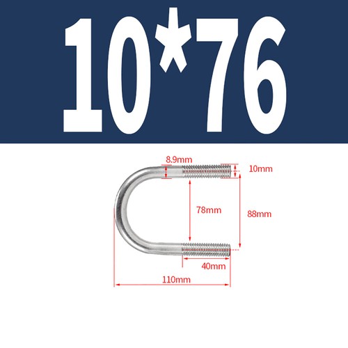 Rundbogen U-Bolzen U-Karten U-Bolzen M6 M8 M10 M12 A2 Edelstahl - Bild 38 von 55