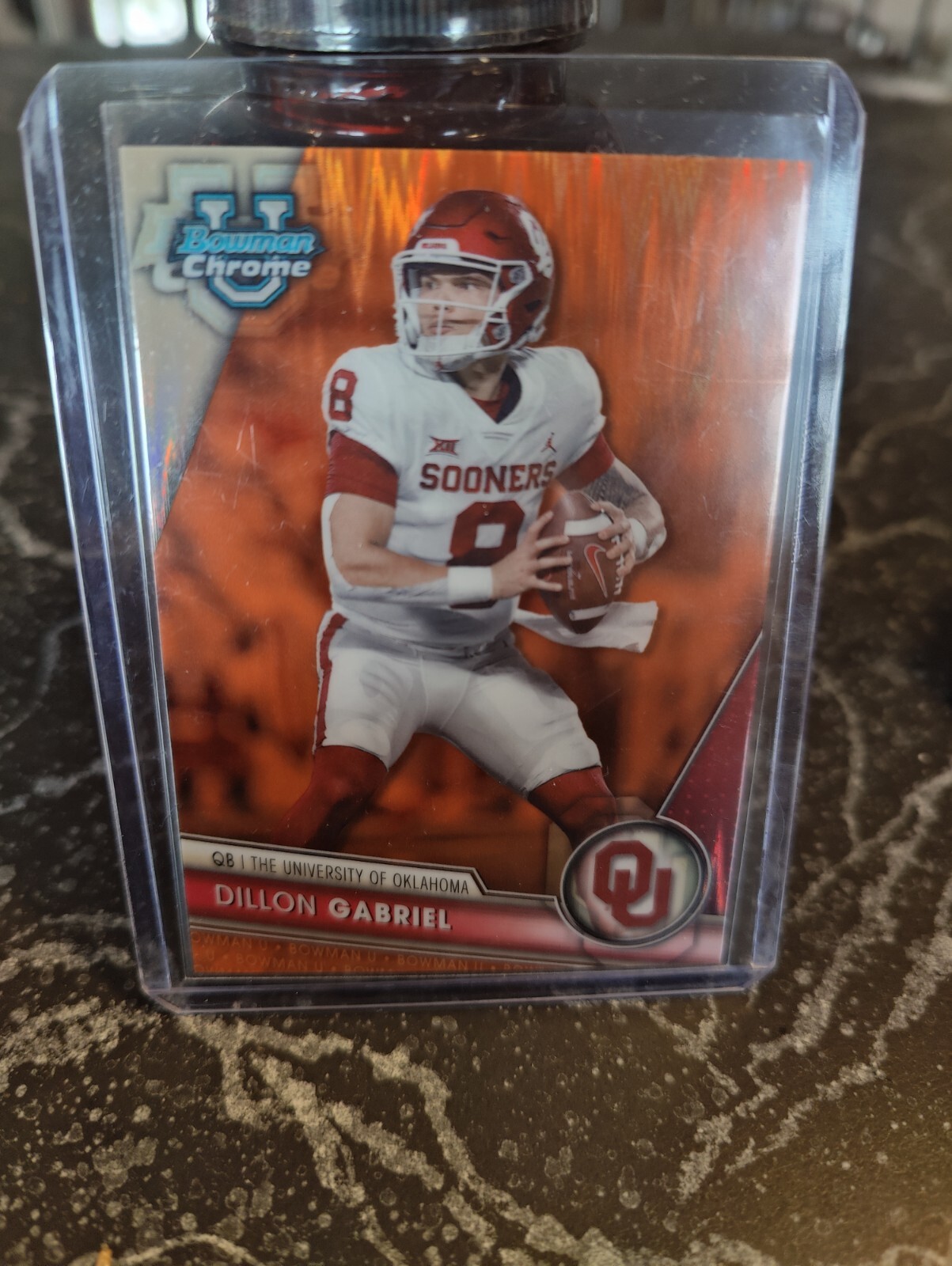 Dillon Gabriel Orange Surge /25 2023 Bowman Chrome U University