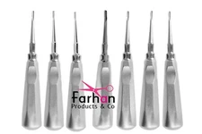 Dental Lindo Root Elevators Set Of 7, Serrated, German SS, Dental Instruments CE