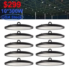 10 Pack 30000Lm UFO Led Shop Lights 300W Commercial Warehouse High Bay Led Light