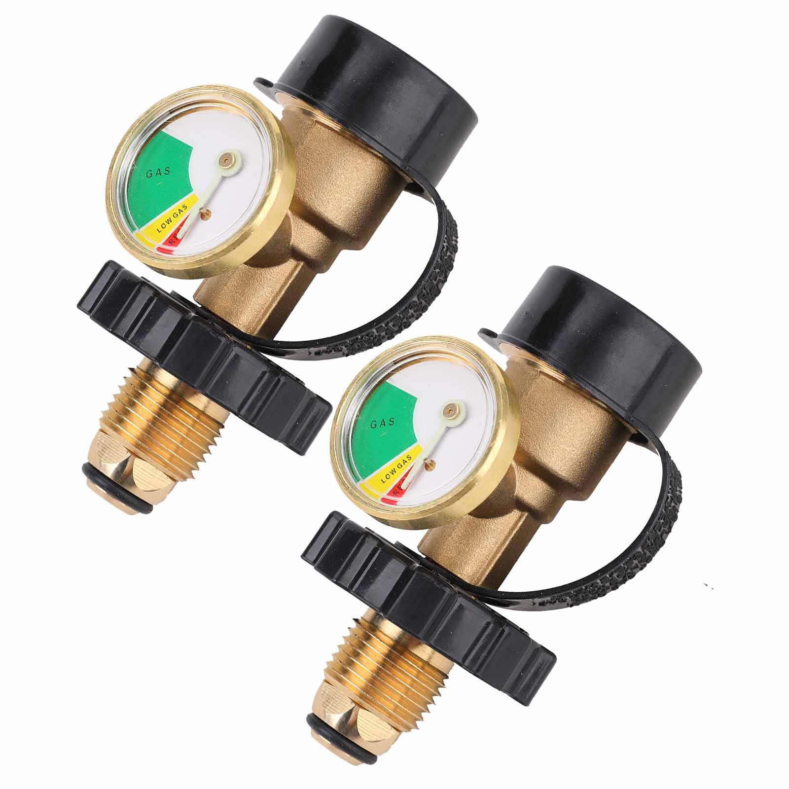 Pair QCC Gas Pressure Gauge Level Indicator Propane LPG Bottle Cylinder