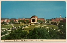 SMU Southern Methodist University Vintage Postcard Campus Scene