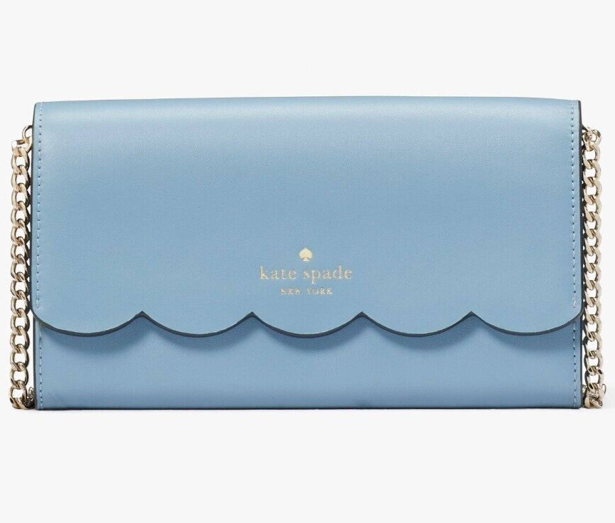 【Kate Spade】 SALE★海外限定★Gemma クロスボディ Kate Spade Gemma Polished Blue Leather Chain Crossbody