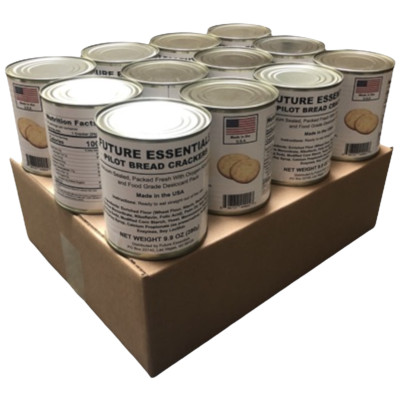 Future Essential Freeze Dried Sailor Pilot Bread Crackers Emergency Food 12 Cans