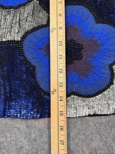 French Connection Skirt Women 6 Black Blue Sequin Club Glam Party Indie Sexy Y2K - Picture 16 of 19