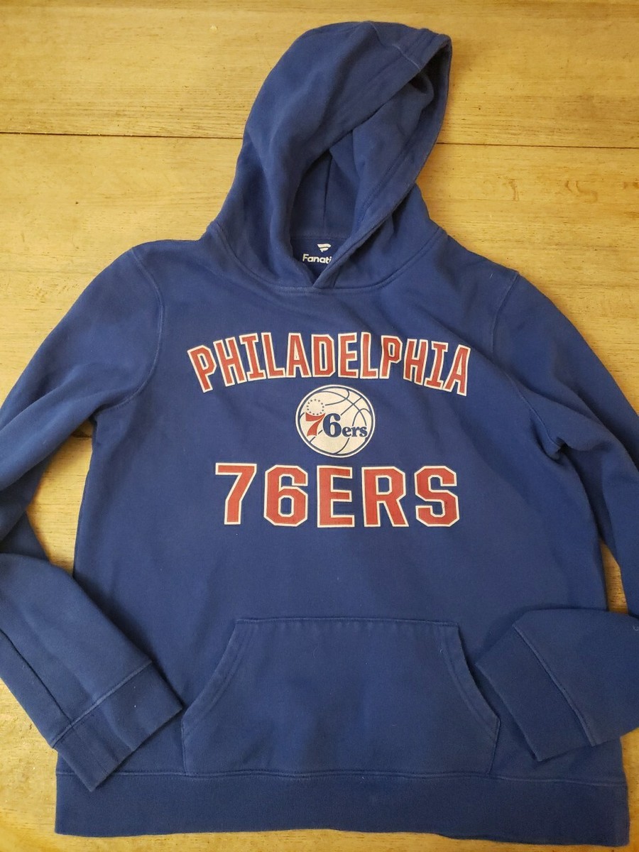 Philadelphia 76ers Fanatics Throwback Hoodie Blue Youth XL