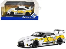 2019 NISSAN GTR35 "LBWK SILHOUETTE" RHD #23 WHITE 1/43 DIECAST SOLIDO S4311208
