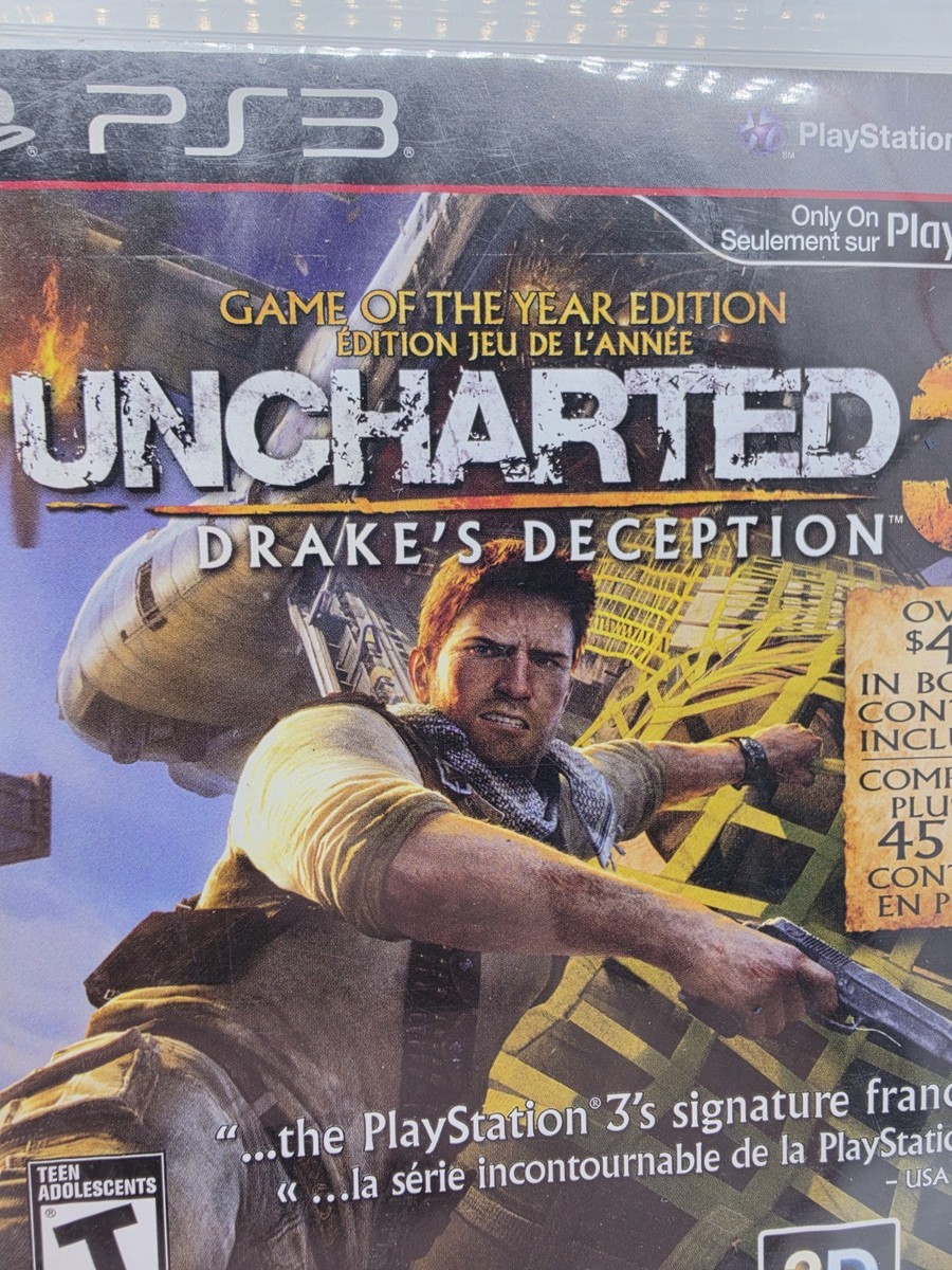 Uncharted 3 Drake's Deception PS3 PlayStation 3 RARE Cib Complete