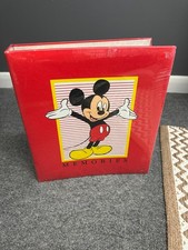 Vintage Holson Disney Mickey Mouse Photo Album 3-Ring Binder Book 1989 USA