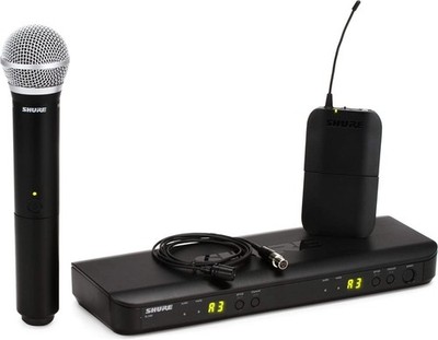 Shure BLX1288/CVL Dual Channel Wireless Microphone System   Handheld and...