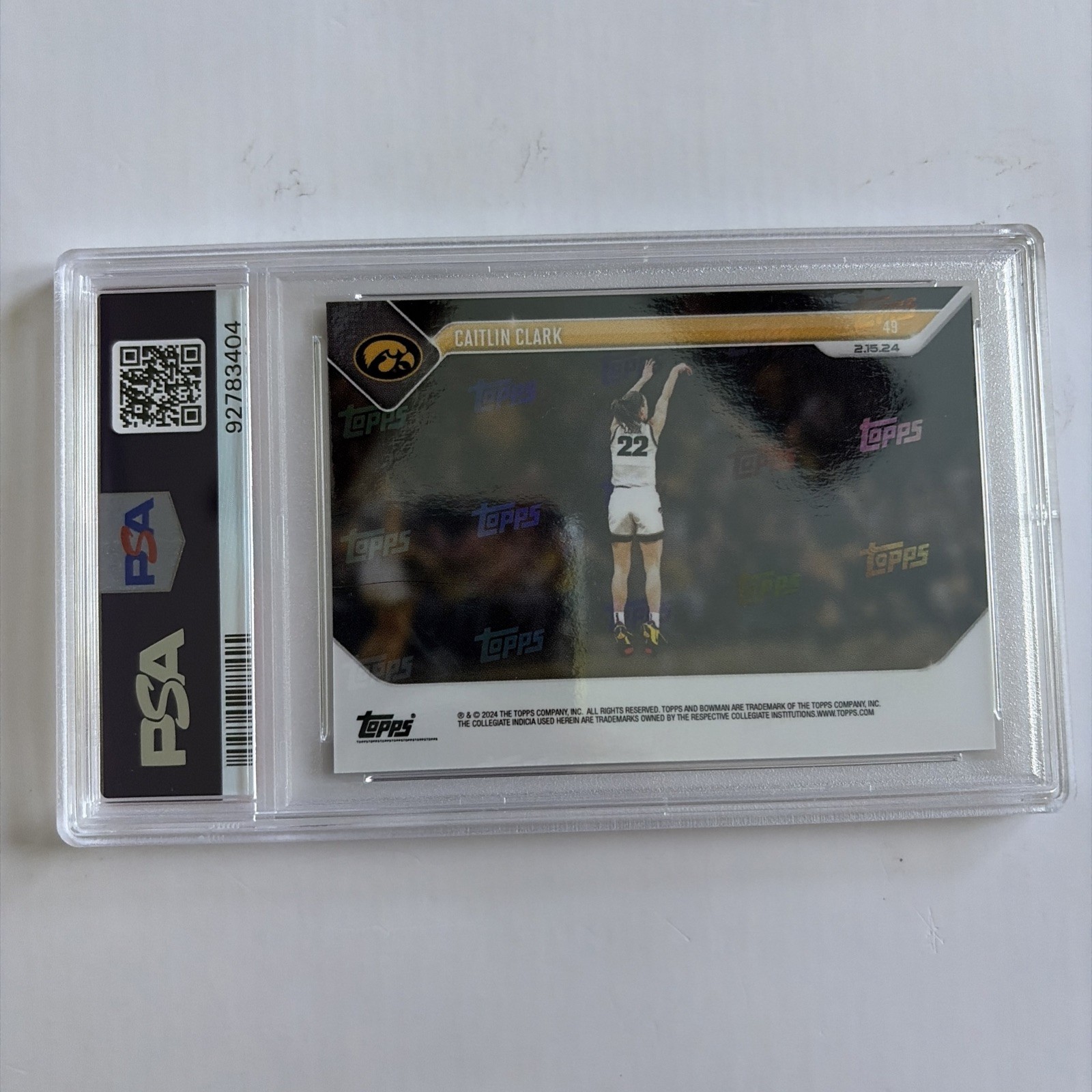 2023 BOWMAN U NOW #49 CAITLIN CLARK * PSA 10 * IOWA NCAA RECORD 3528 POINTS  view 3