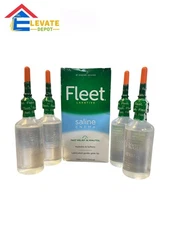 Fleet Laxative Saline Enema 4 Bottles 4.5fl oz each DAMAGED BOX