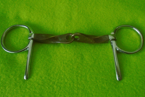 HIGH QUALITY Half Cheek Driving Riding BIT~ Thick 4-3/4" Square Slow Twist Mouth