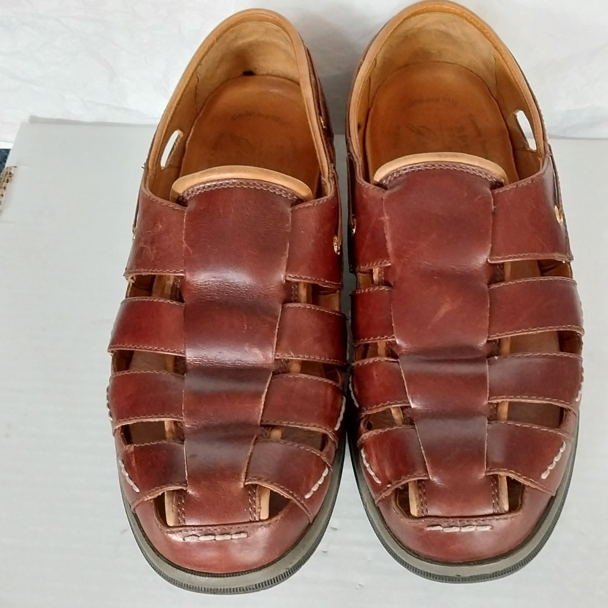 Sperry Top-Sider Gold Cup Leather Fisherman Sandals Deerskin Linings 11.5 M AA13 Sperry Top -Sider Gold Cup Mens Leather Fisherman Sandals  main image 3