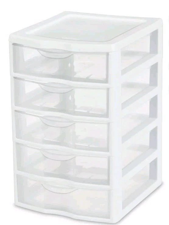 Lot Of 2 Sterilite Small 5 Drawer Desktop Storage For Office, Craft, Toy Room + - Image 2 of 4