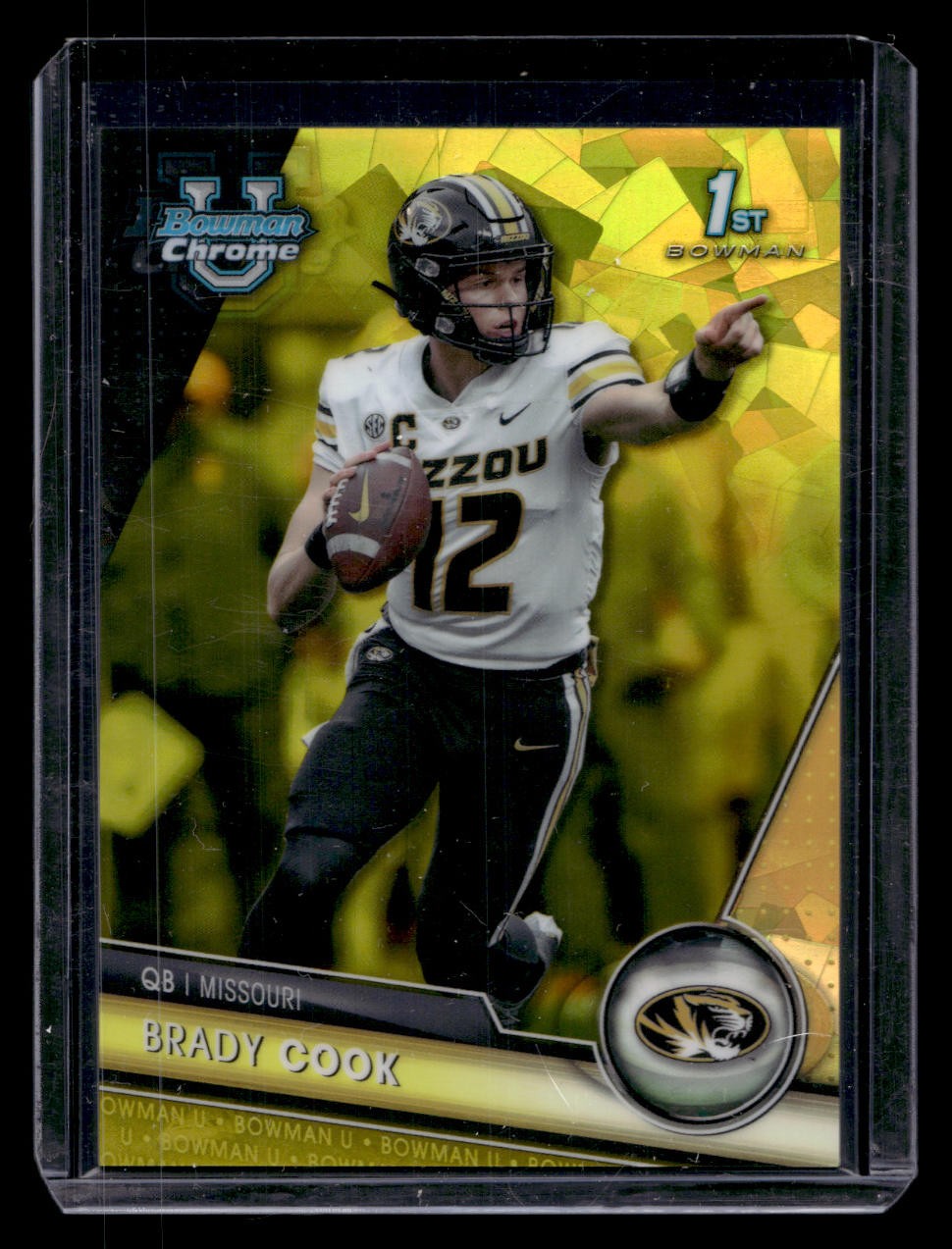 2023 Bowman University Chrome Sapphire Edition #131 Brady Cook Yellow #/75
