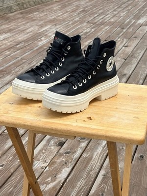Converse Chuck Taylor All Star Leather High Top Lace-Up Platform Sneaker