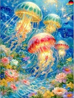 Diamond Painting Erwachsene Qualle - 5D Diamant Painting Bilder Erwachsene