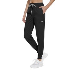 Women's Scrub Pants - Elastic Waist Pants for Women 8 Pocket Joggers Pants St...