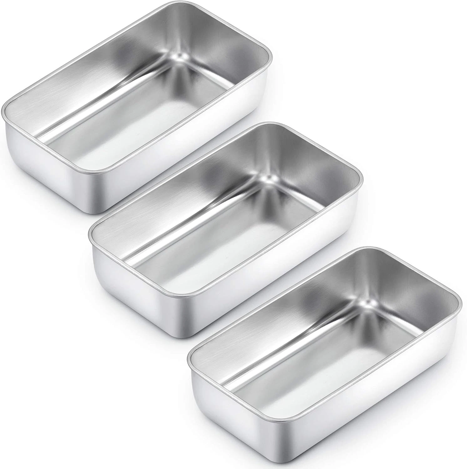 Loaf Pan Set of 3, 9 X 5 Inch Bread Loaf Meatloaf Pan Stainless Steel for Baking
Opens in a new wind